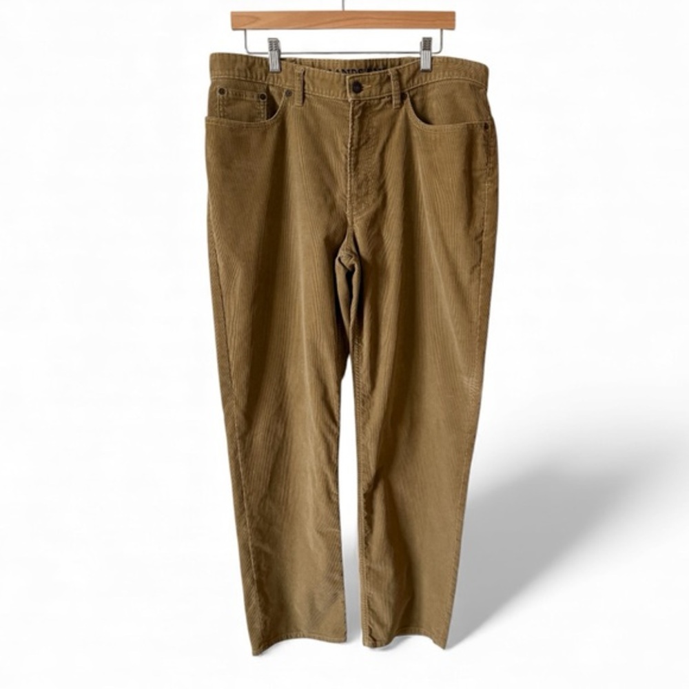 Lands’ End Men’s Traditional Fit Corduroy Pants Khaki Tan 36x32‎ NWOT